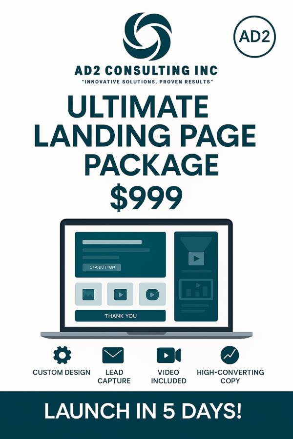 Done-For-You Landing Page | Ultimate Landing Page Package - $999